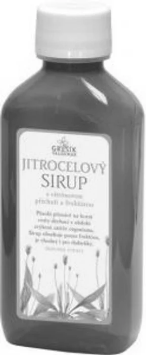 Grešík Jitrocelový sirup bylinný sirup s citrónovou příchutí 185 ml