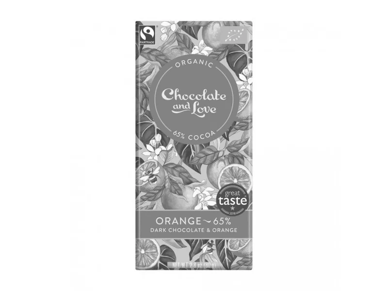 Chocolate & Love Hořká čokoláda s pomerančem 80 g BIO