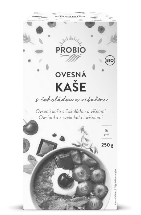 PROBIO Kaše ovesná s čokoládou a višněmi 250g BIO