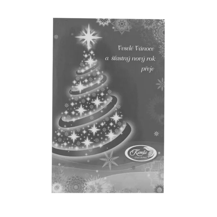 KAMILA CHOCOLATES Čokoláda vánoční tabulková mléčná modrá 70g