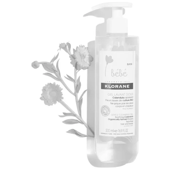 KLORANE BEBE Jemný mycí gel s měsíčkem 500 ml