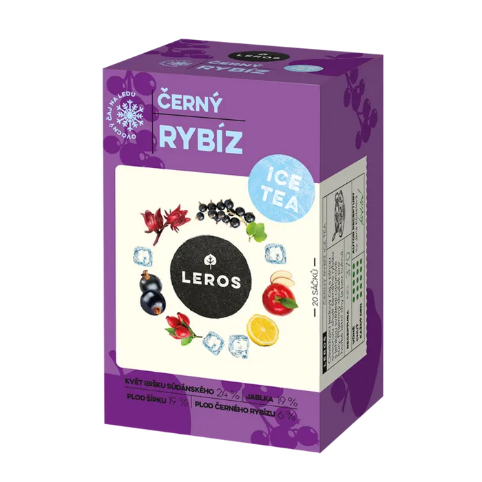 LEROS Čajový dýchánek Černý rybíz Ice Tea 20x2 g