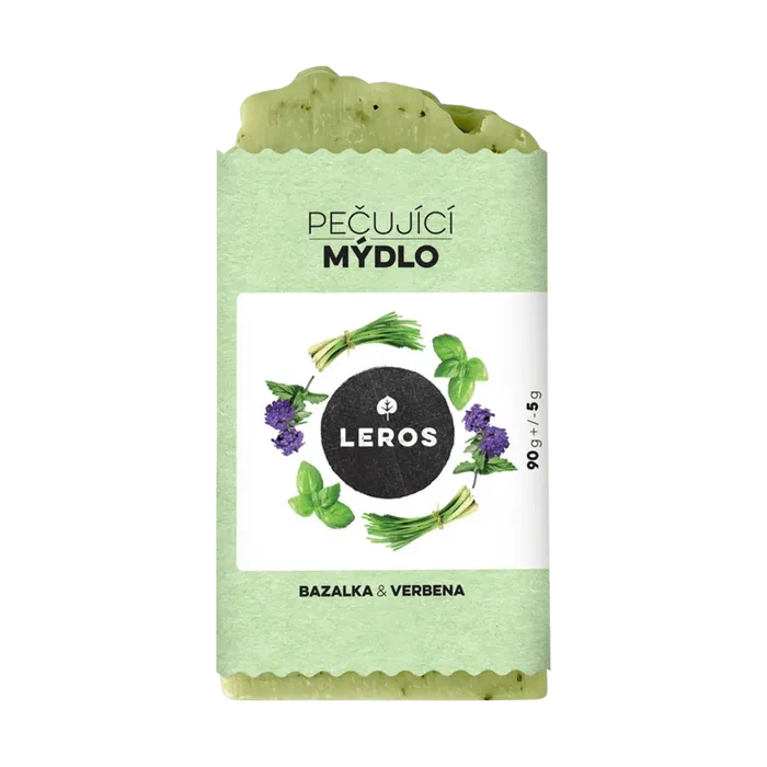 LEROS Pečující mýdlo bazalka + verbena 90 g