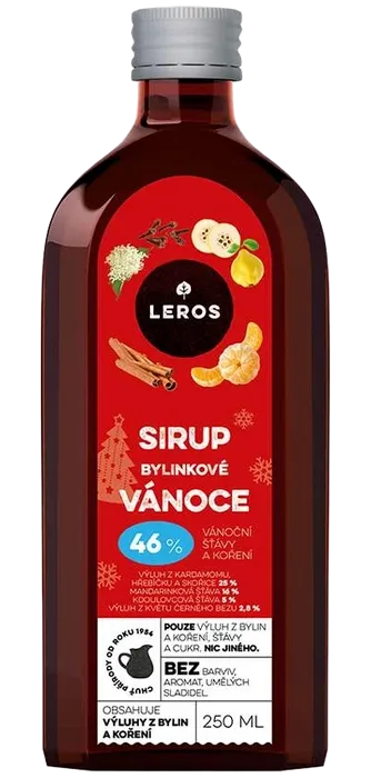LEROS Sirup Bylinkové Vánoce 250ml