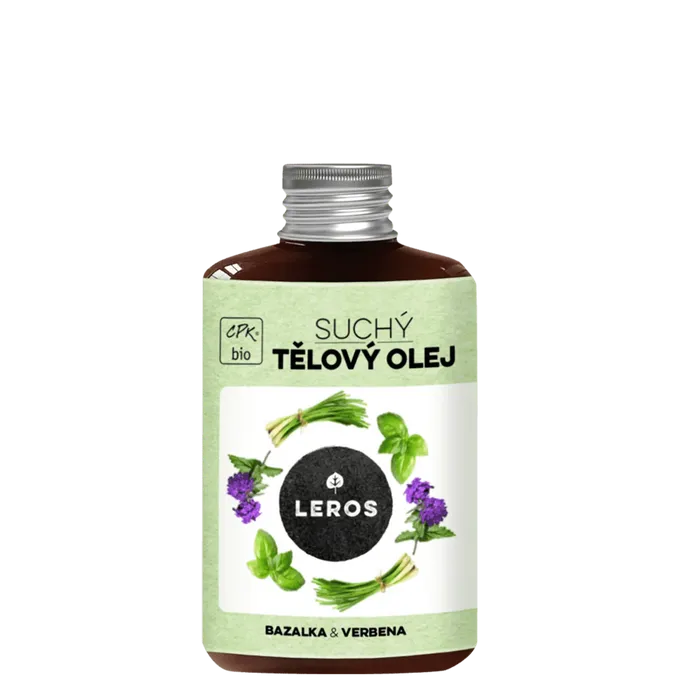 LEROS Suchý tělový olej bazalka + verbena 100 ml