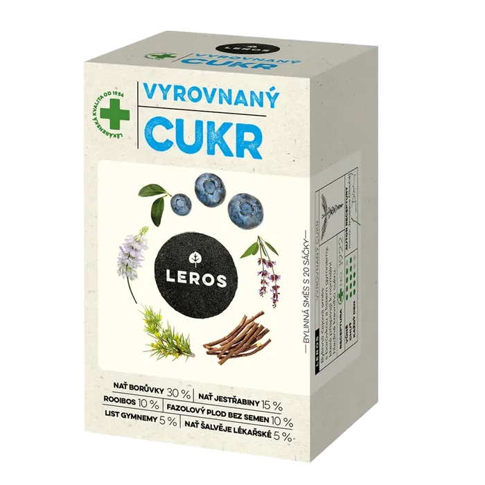 LEROS Vyrovnaný cukr 20x1g
