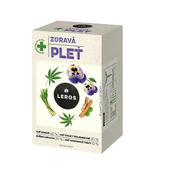 LEROS Zdravá pleť konopí & violka 20x1,5 g