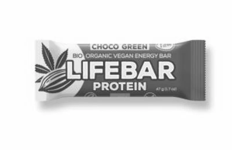 Lifefood Lifebar Protein bio tyčinka čokoláda a konopný protein 47g