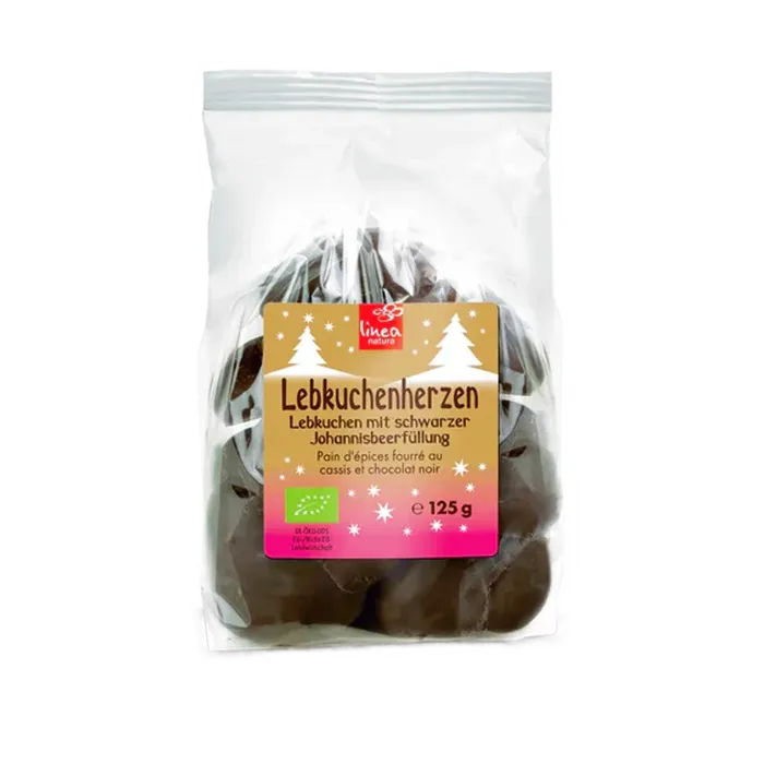 Linea Natura Perníčky černý rybíz v čokoládě 125g Bio