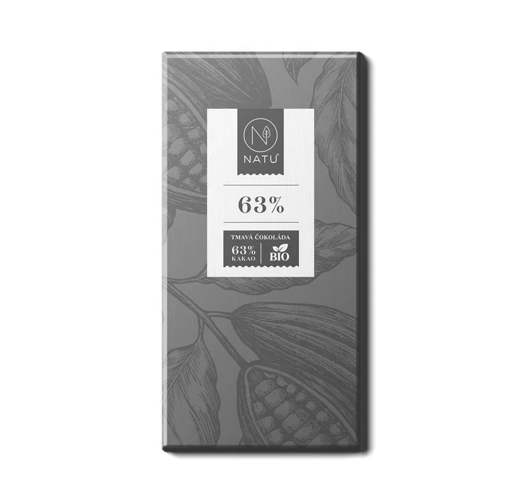 NATU Hořká čokoláda 63% 45 g BIO