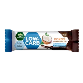 Topnatur Low Carb Tyčinka kokos v hořké čokoládě 40 g