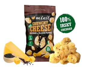 Mixit Křupavý sýr do kapsy - irský cheddar a čený pepř 20 g