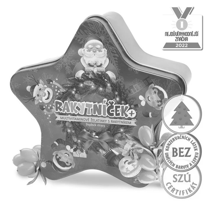 Terezia rakytníček+ Želatinky - čevrená hvězda 50 ks