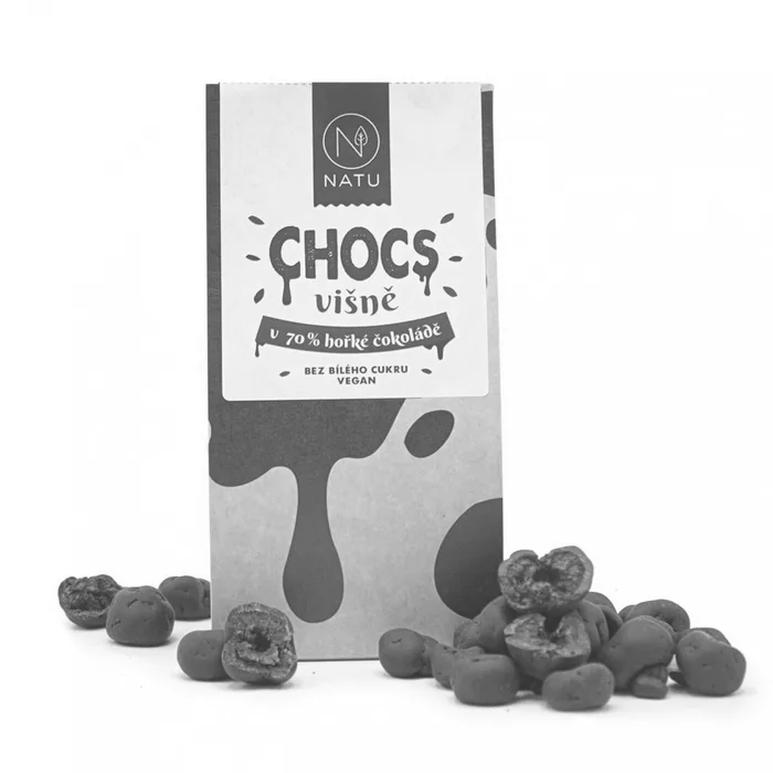 NATU Chocs Višně v 70% hořké čokoládě 100g