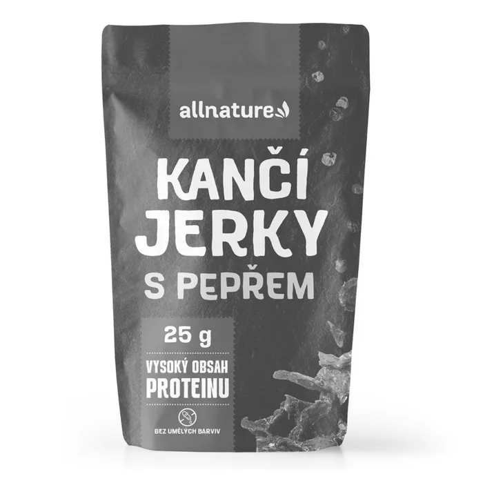 Allnature Kančí Jerky s pepřem 25g