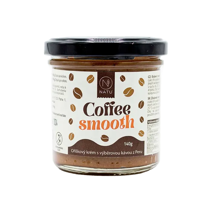 NATU Coffee smooth oříškový krém s kávou 140 g