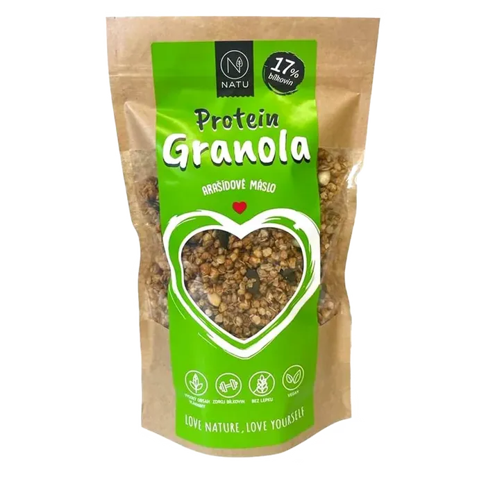NATU Granola proteinová s arašídovým máslem 300 g
