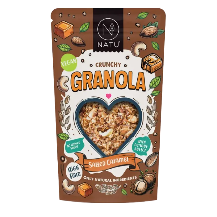NATU Granola slaný karamel 380 g