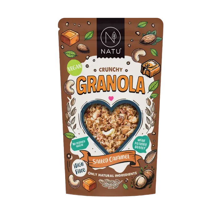 NATU Granola slaný karamel 380 g
