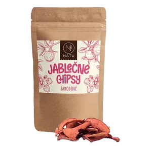 NATU Jablečné chipsy jahodové 45 g