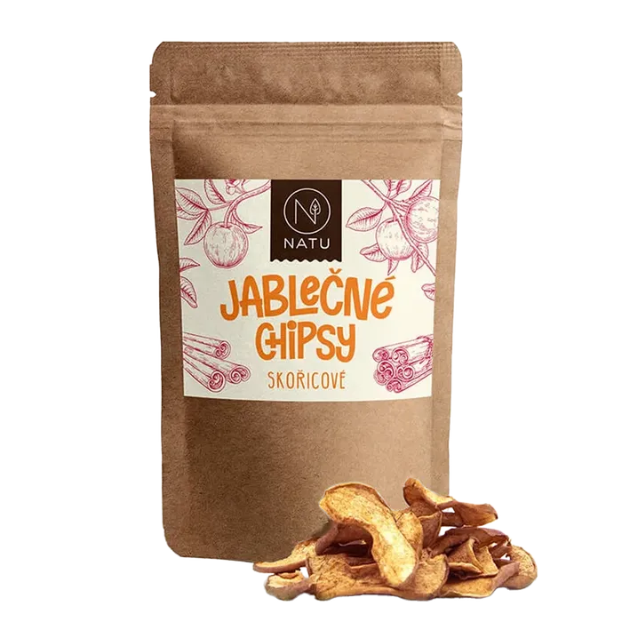 NATU Jablečné chipsy skořicové 45 g