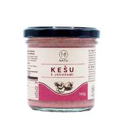 NATU Kešu krém s jahodami 140 g