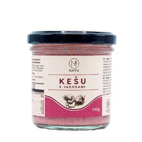 NATU Kešu krém s jahodami 140 g