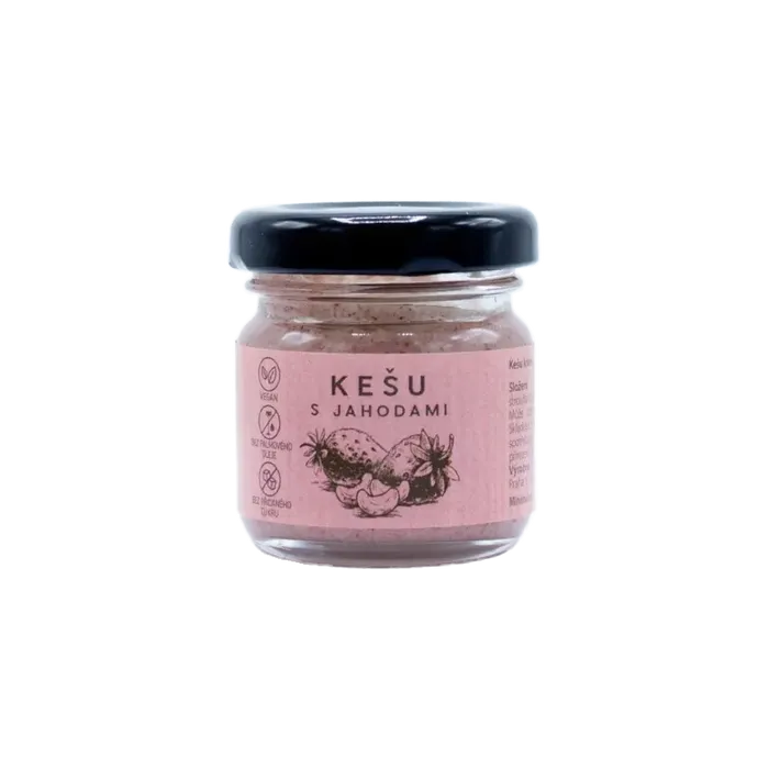 NATU Kešu krém s jahodami mini 30 g
