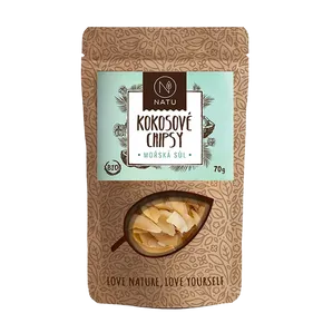 NATU Kokosové chipsy mořská sůl 70g BIO