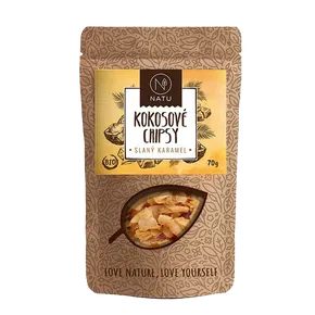 NATU Kokosové chipsy slaný karamel 70g BIO