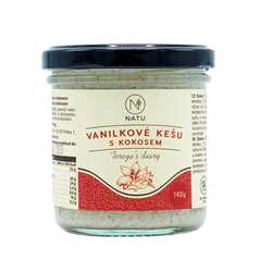 Natu Vanilkové kešu s kokosem 140g