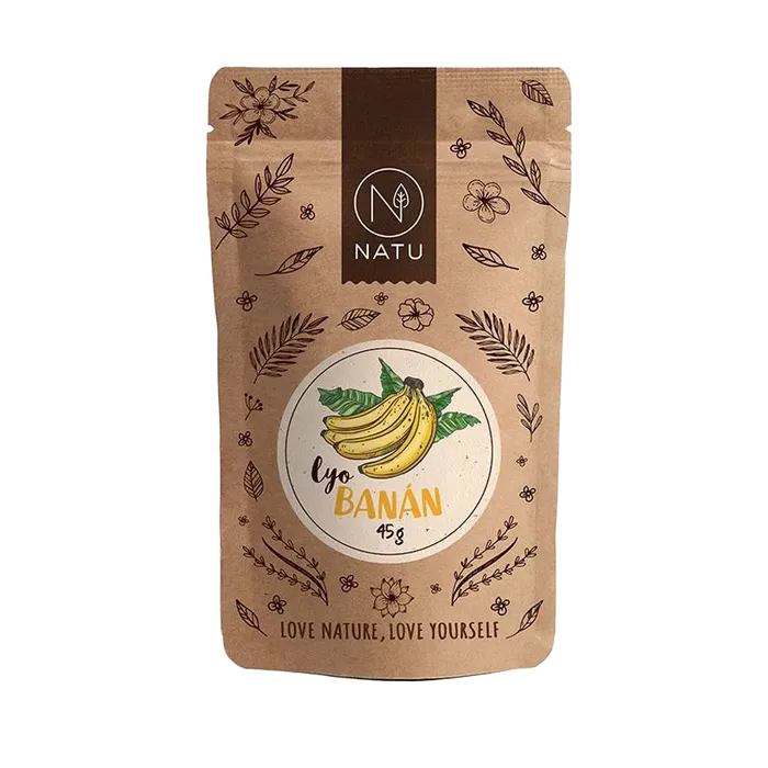 NATU Lyofilizovaný banán plátky 45g