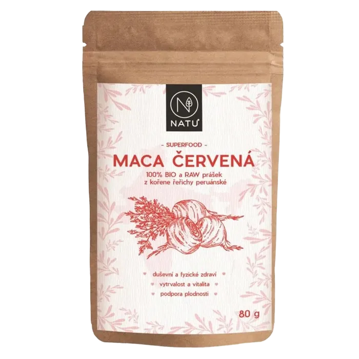 NATU Maca červená prášek 80 g BIO