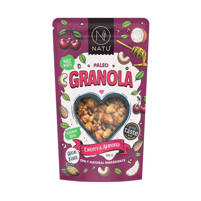NATU Paleo granola třešně a mandle 350 g