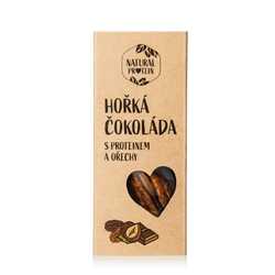 NaturalProtein Hořká čokoláda s proteinem a ořechy 35 g