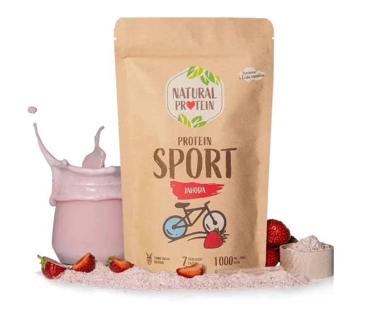 NaturalProtein Protein SPORT jahoda 350 g
