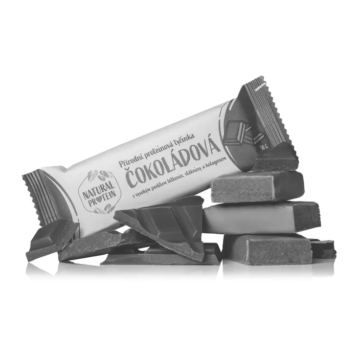 NaturalProtein Tyčinka proteinová s kolagenem čokoláda 50 g
