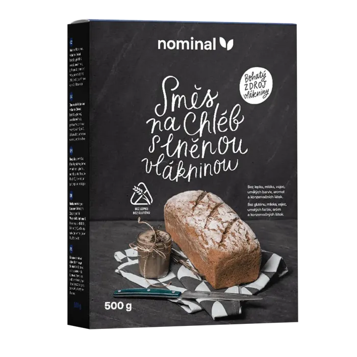 Nominal Bezlepková směs na chléb s lněnou vlákninou 500g