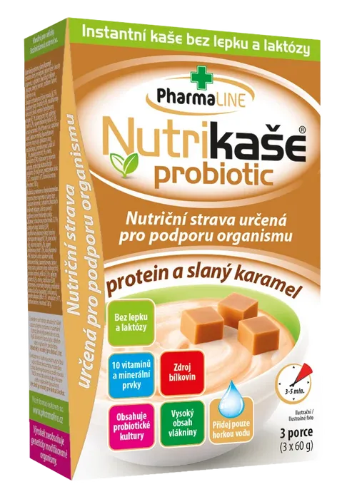 Nutrikaše Probiotic protein a slaný karamel 180 g (3x60g)