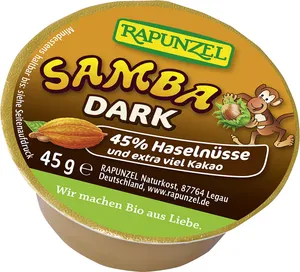 Rapunzel Pomazánka čoko-oříšková Samba dark mini 45 g BIO
