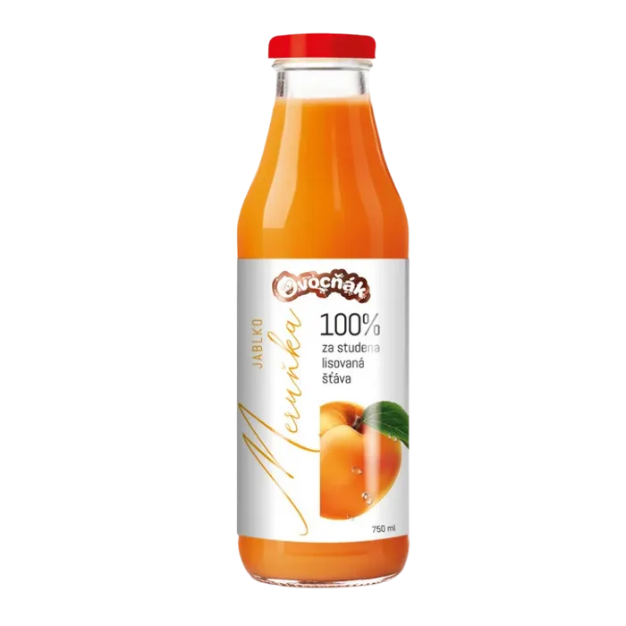Ovocňák Mošt ve skle jablko a meruňka 750 ml