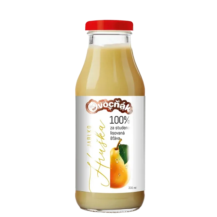 Ovocňák mošt ve skle jablko hruška 750 ml