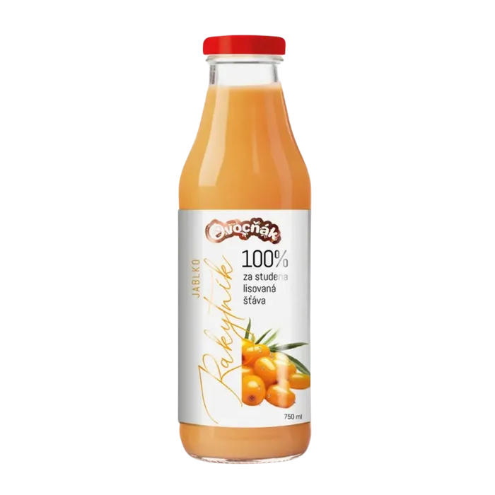 Ovocňák mošt ve skle jablko rakytník 750 ml