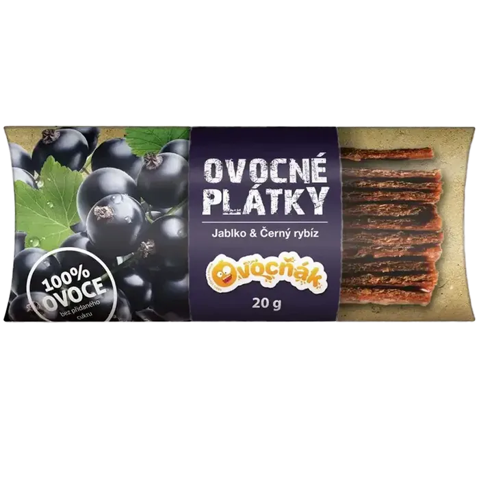 Ovocňák Ovocné plátky jablko černý rybíz 20 g