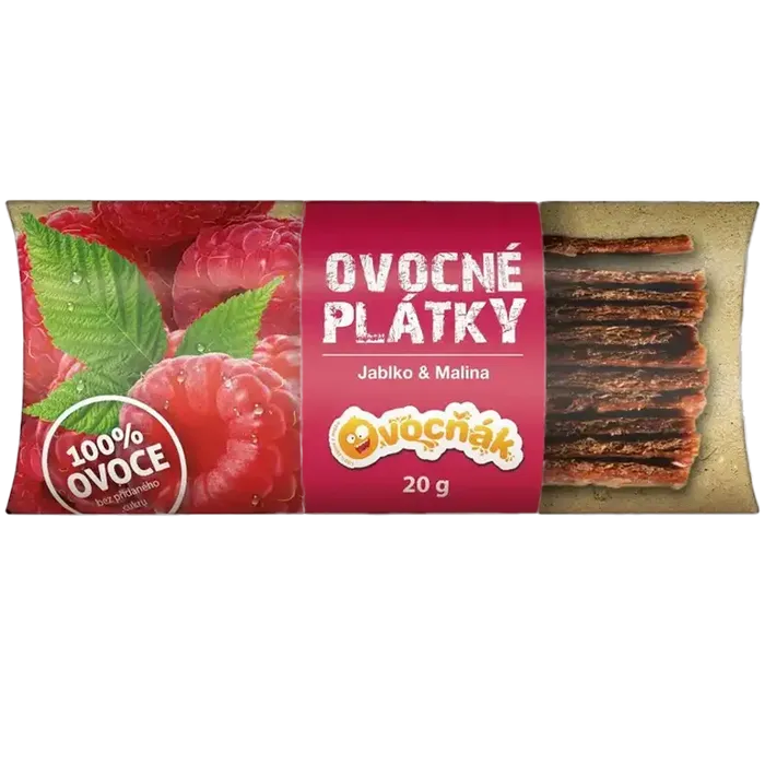 Ovocňák Ovocné plátky jablko malina 20 g
