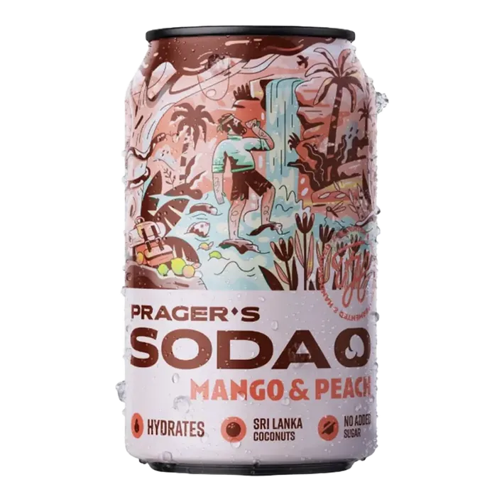 Prager's Soda Mango a broskev 330 ml