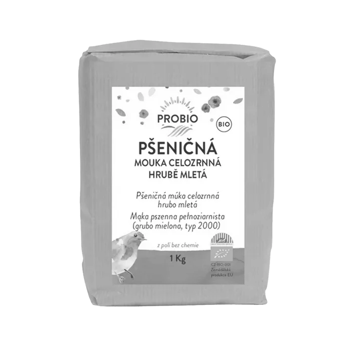 PROBIO Mouka pšeničná celozrnná hrubě mletá 1 kg BIO