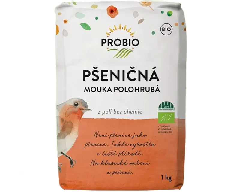 PROBIO Mouka pšeničná polohrubá 1 kg BIO