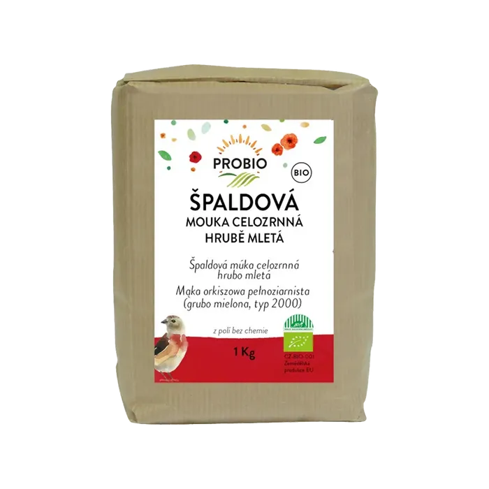 PROBIO Mouka špaldová celozrnná hrubě mletá 1kg BIO