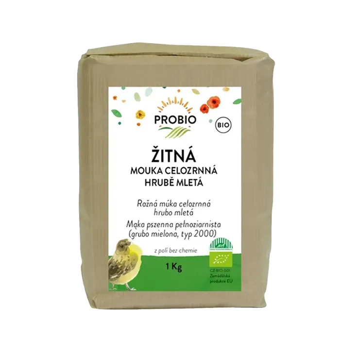 PROBIO Mouka žitná celozrnná hrubě mletá 1 kg BIO